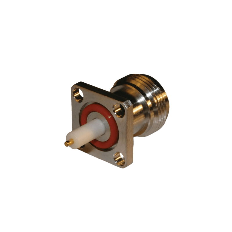 Conector N Hembra montaje chasis 4 perforaciones 18 mm SYSCO | Precio México - Envío Inmediato | LM Soluciones